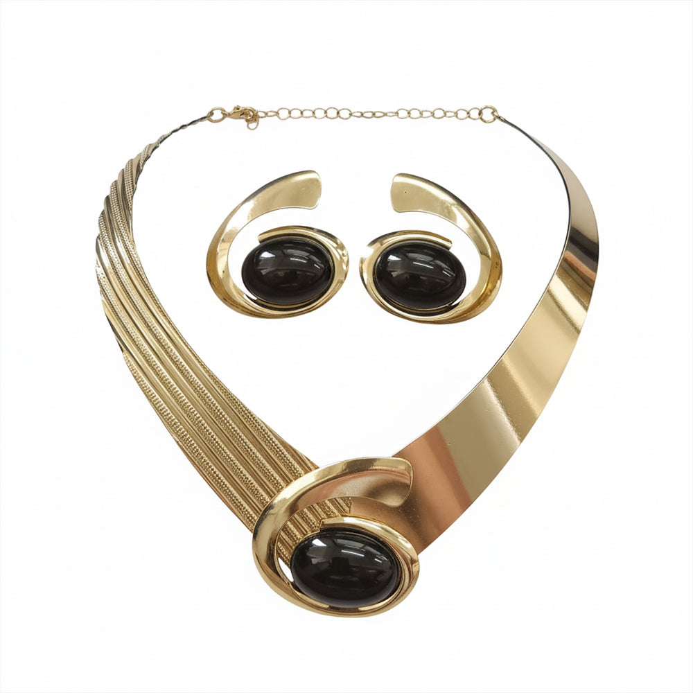 JewelMaze Demi Fine Anti Tarnish Necklace Set