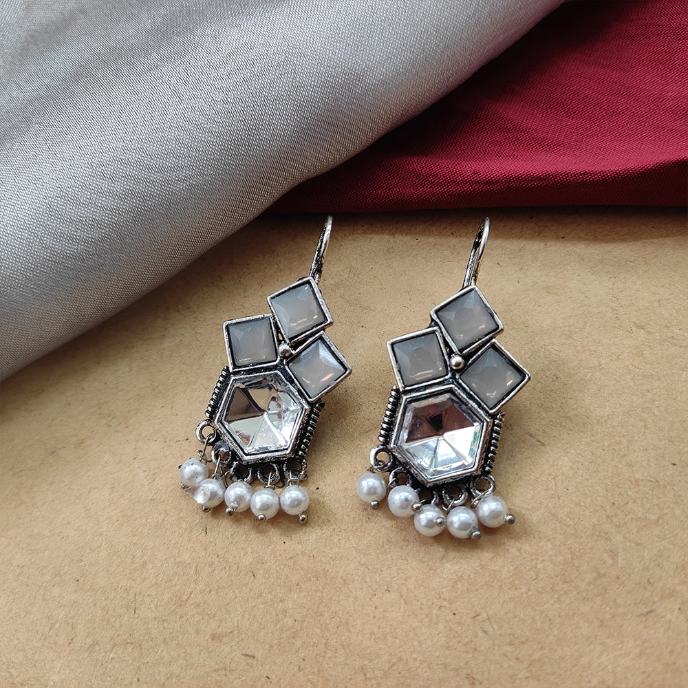 JewelMaze Oxidised Plated Trendy Earrings