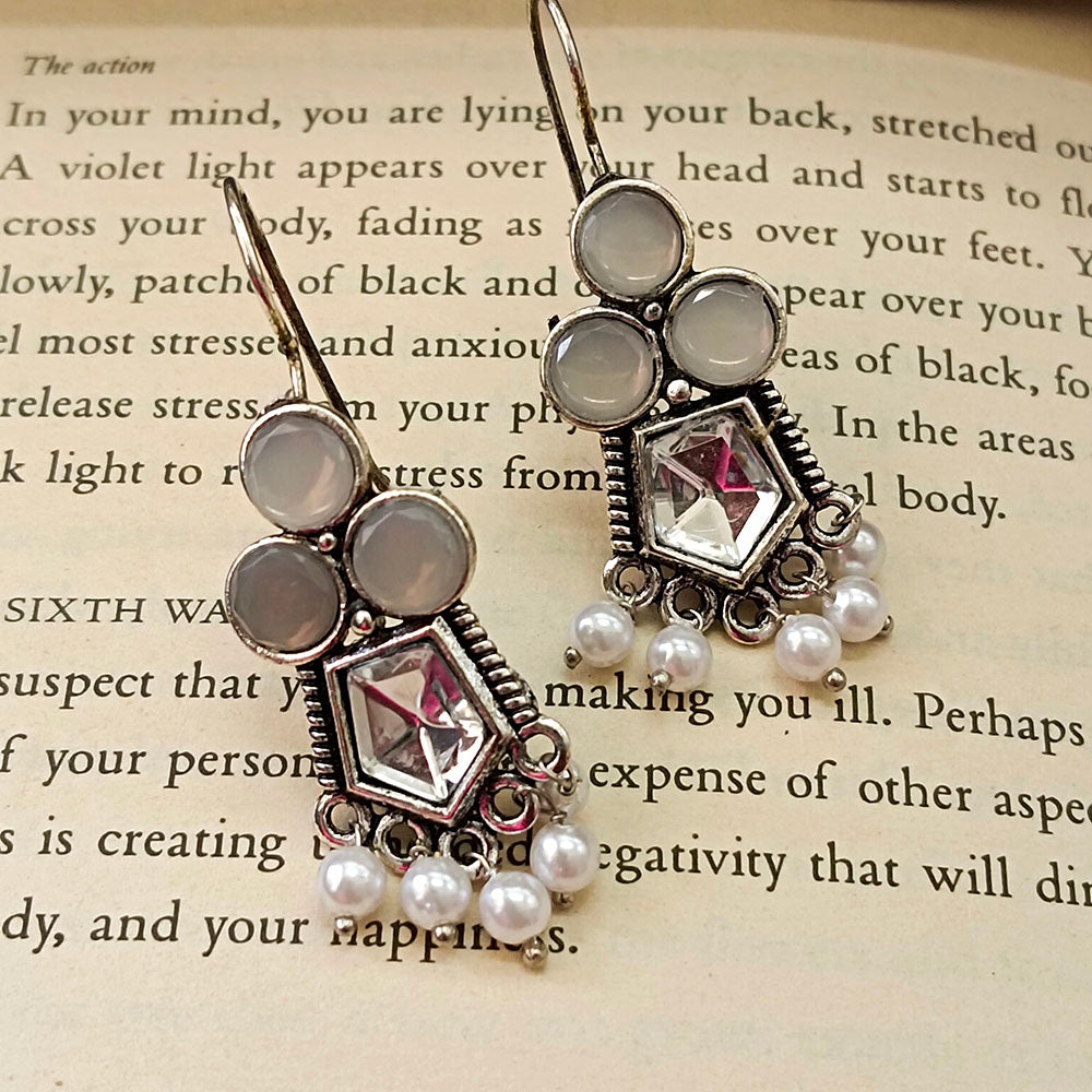 JewelMaze Oxidised Plated Stylish Dangler Earrings