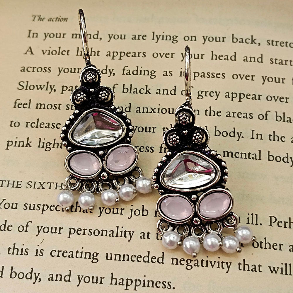 JewelMaze Oxidised Plated Trendy Dangler Earrings