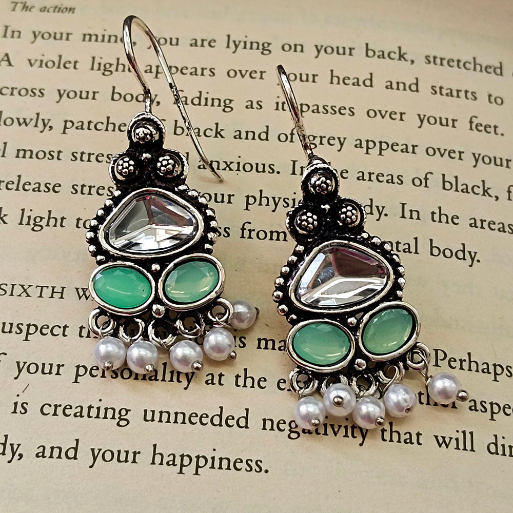 JewelMaze Oxidised Plated Stylish Dangler Earrings