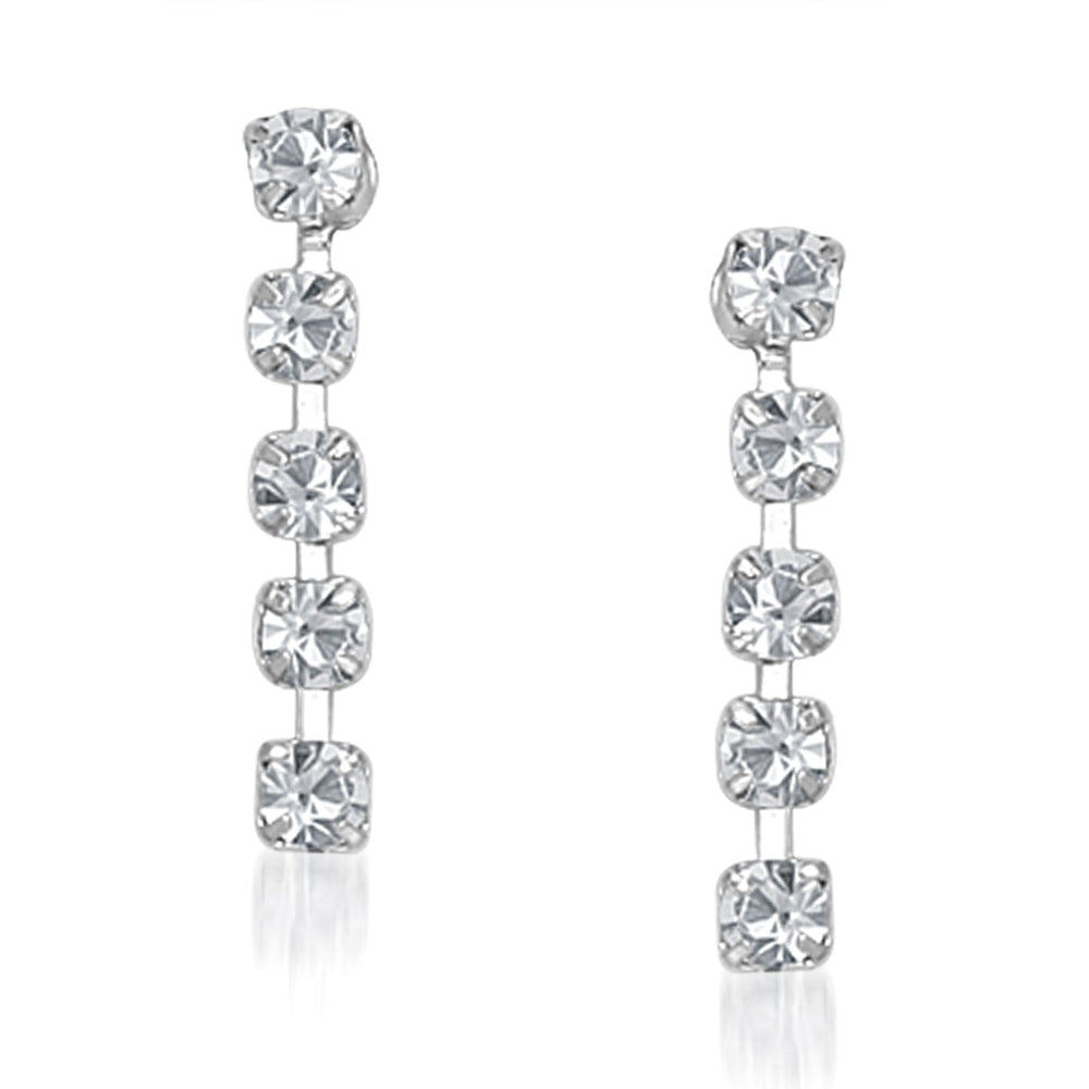 JewelMaze White Austrian Stone Necklace Set With Maang Tikka