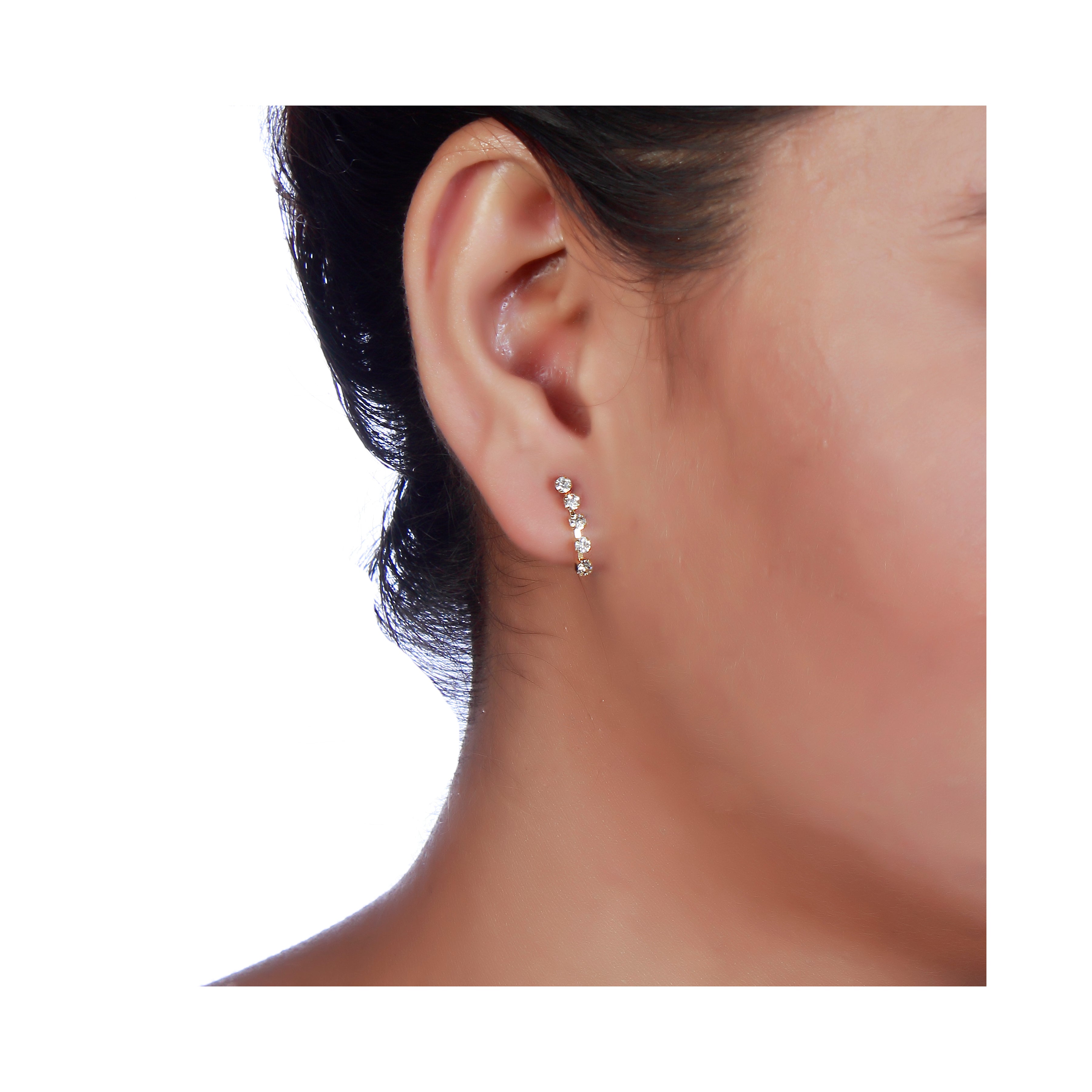 JewelMaze Austrian Stone Gold Plated Necklace Set With Bracelet