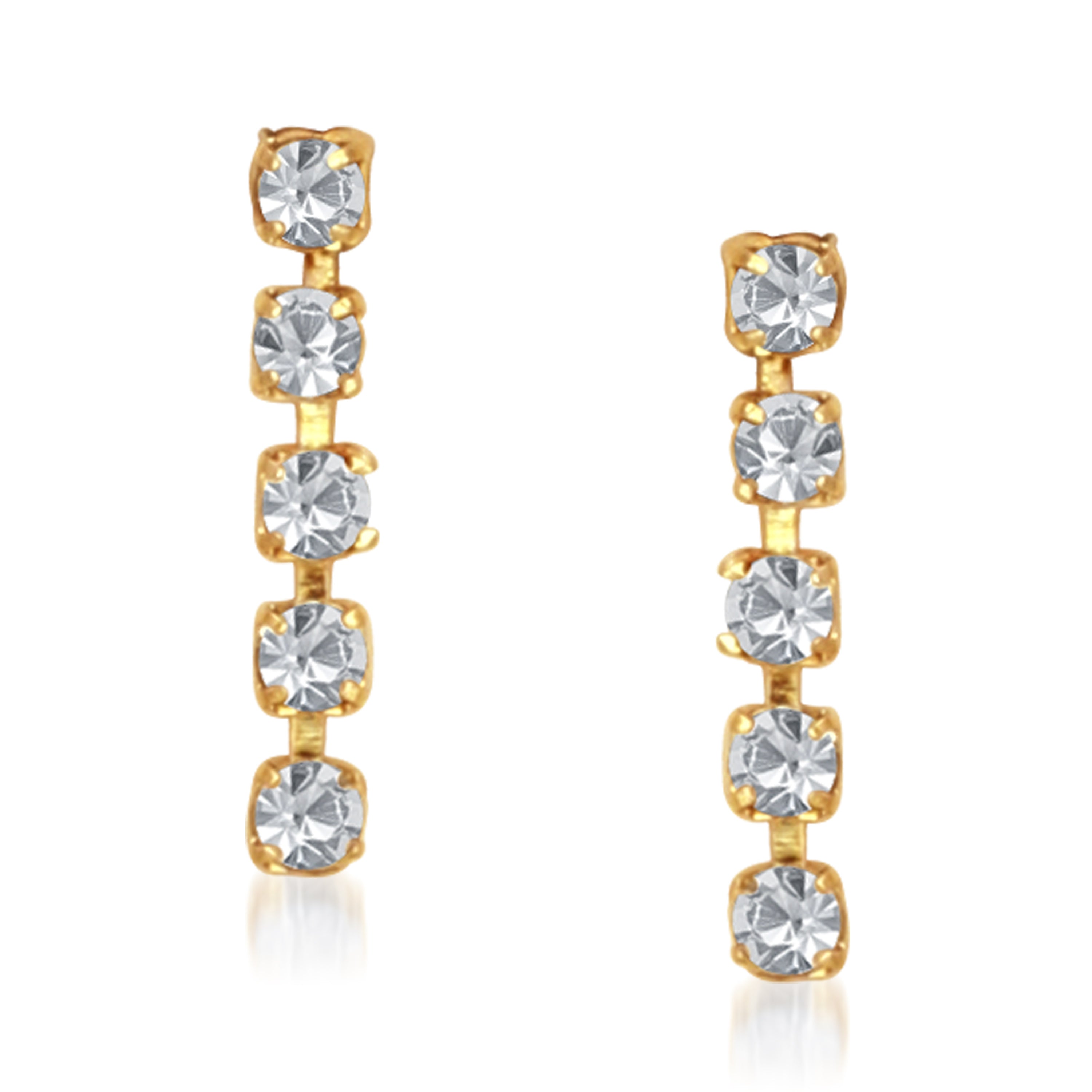 JewelMaze Austrian Stone Gold Plated Necklace Set With Bracelet