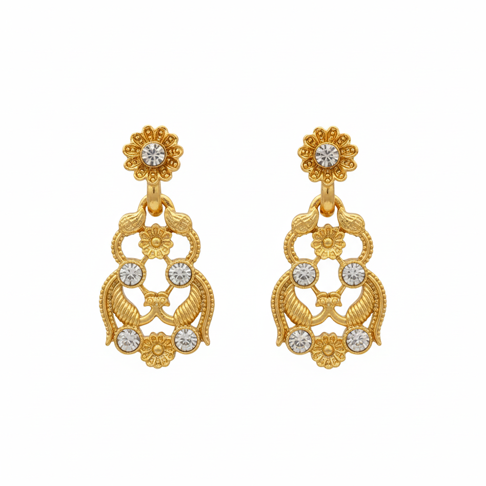 JewelMaze Gold Plated Austrian Stone Necklace Set