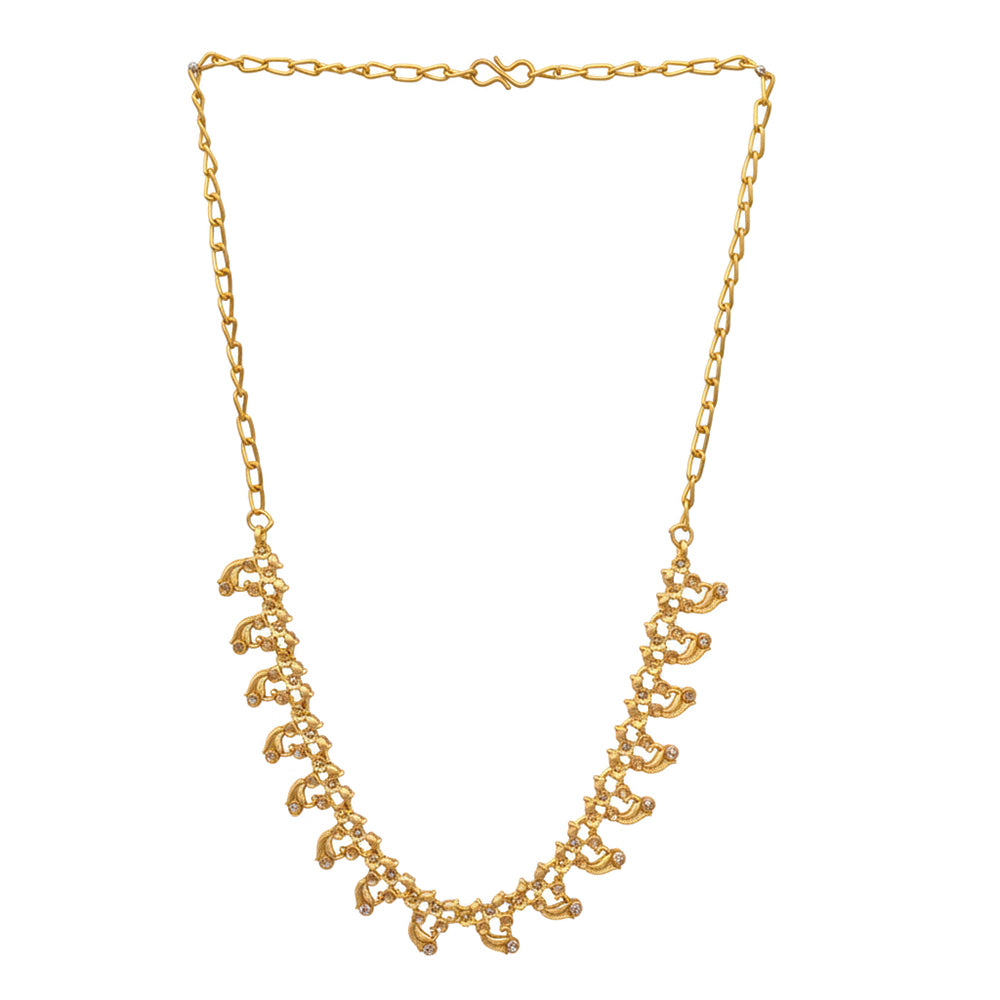 JewelMaze Gold Plated Austrian Stone Necklace Set