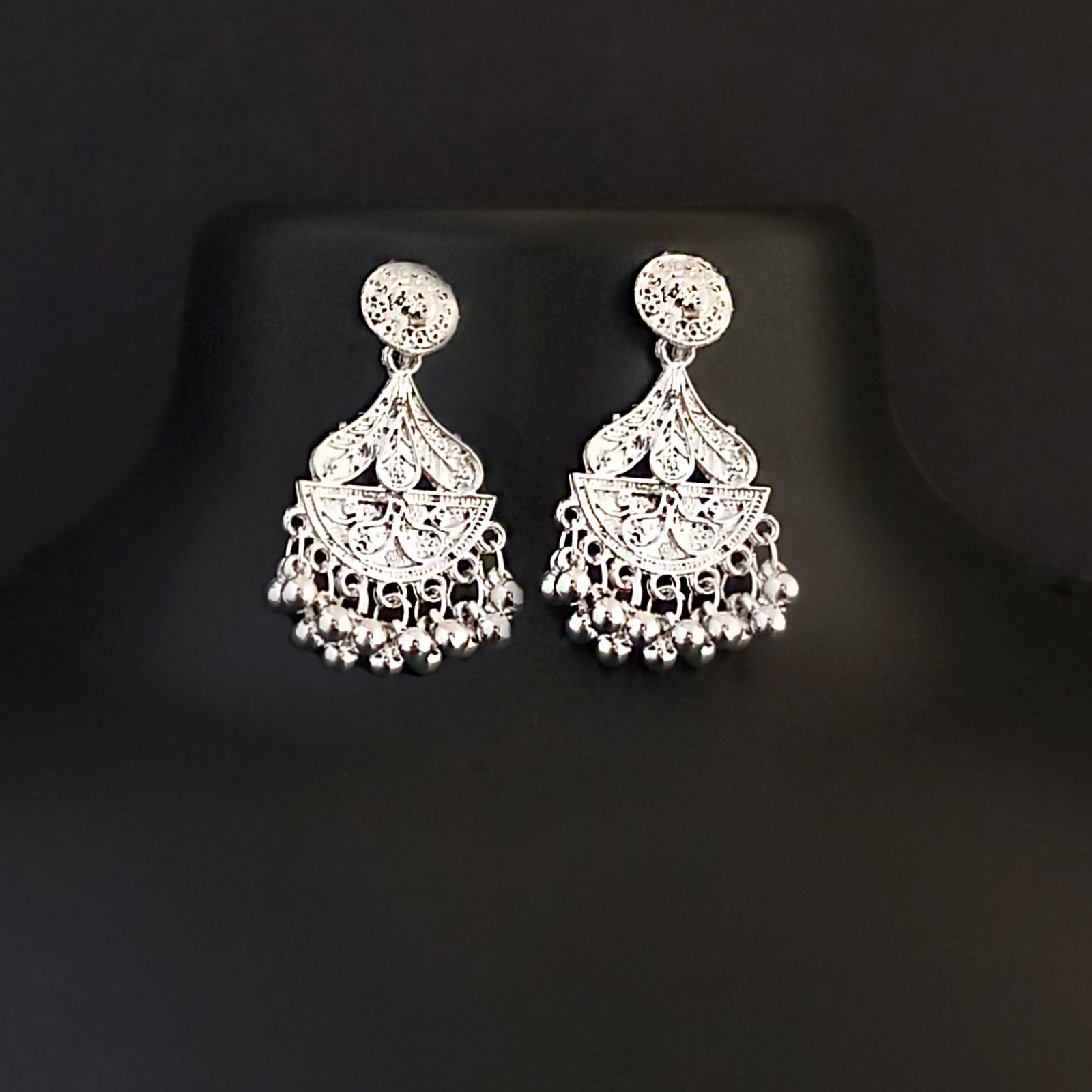 JewelMaze Oxidised Plated Stylish Earrings