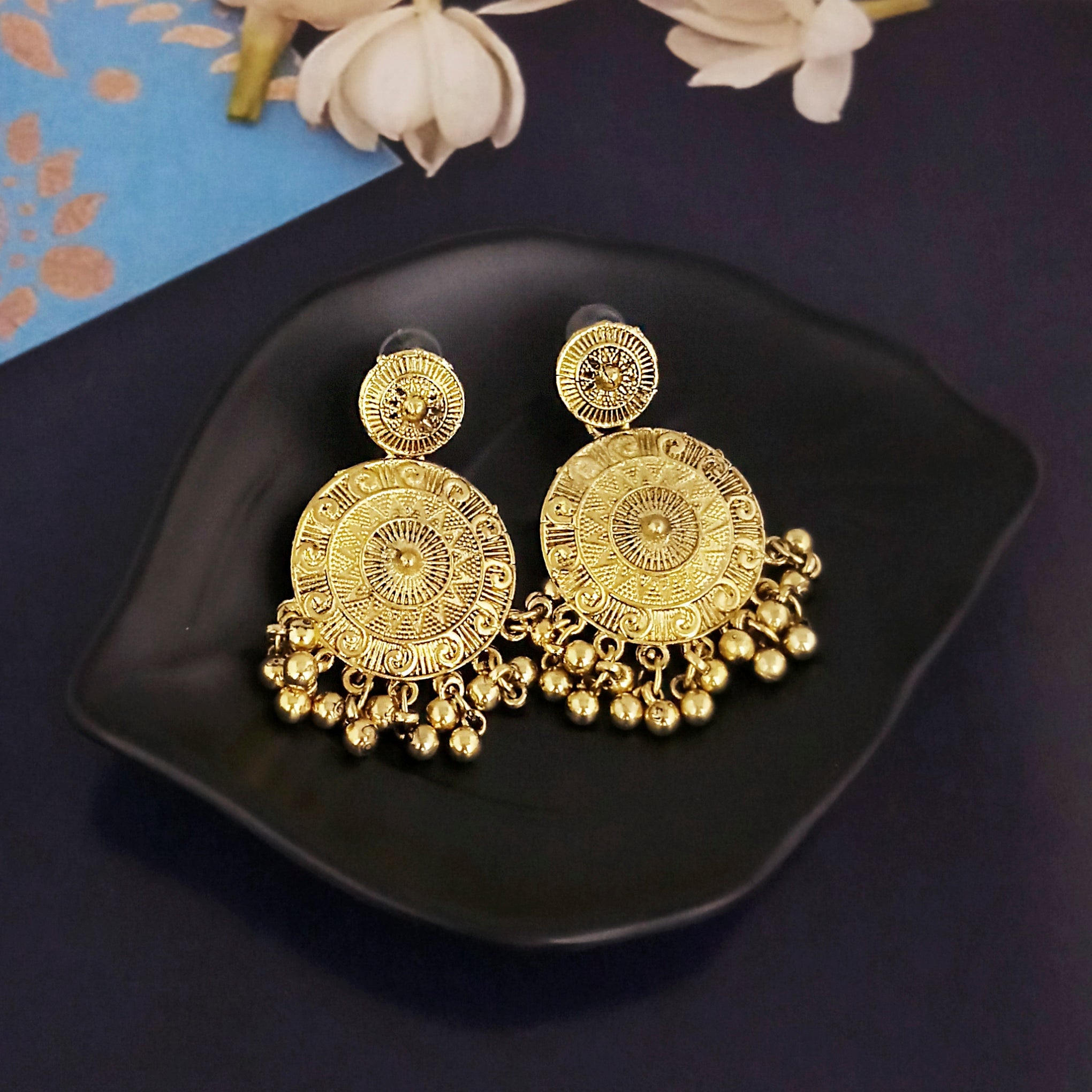 JewelMaze Oxidised Plated Stylish Earrings