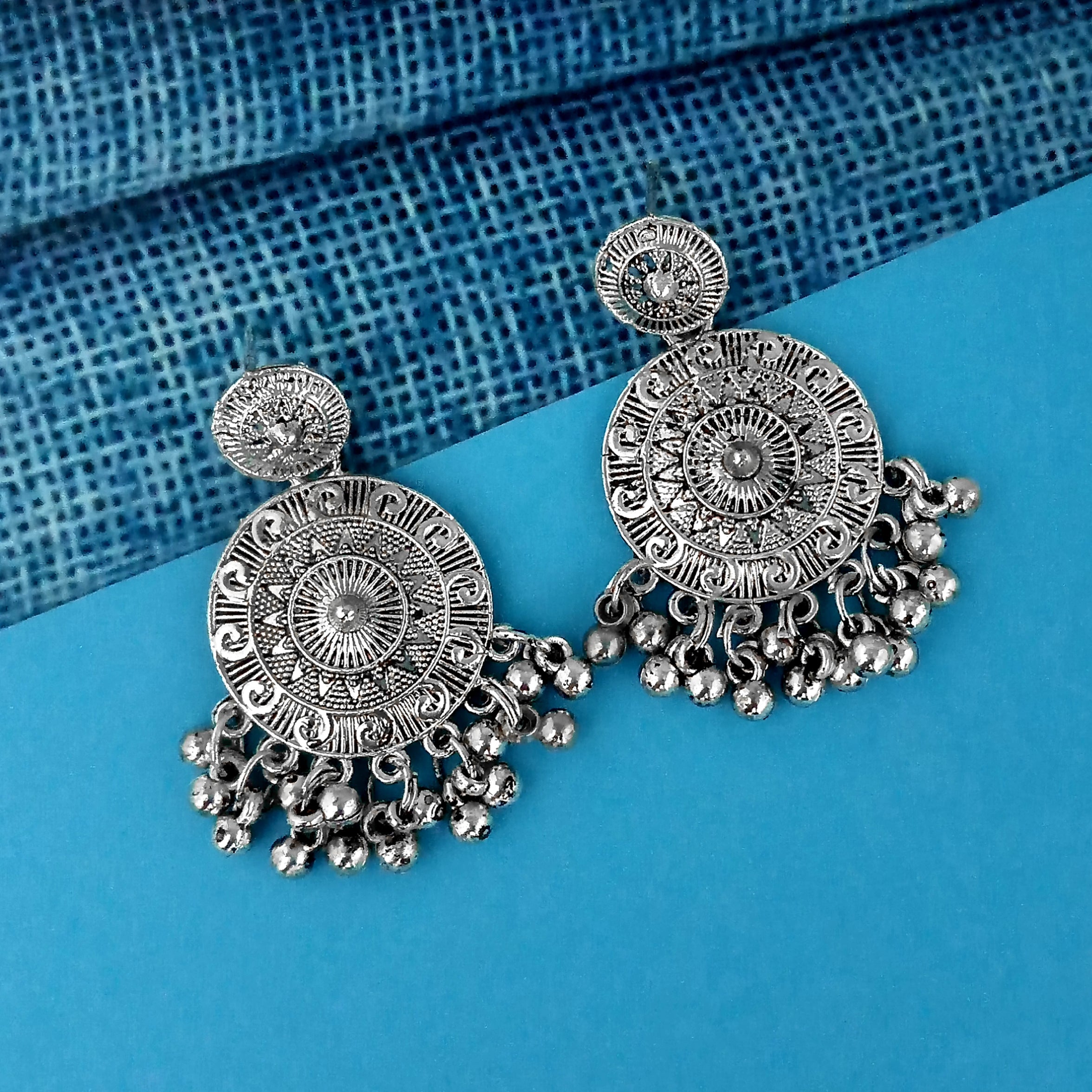 JewelMaze Oxidised Plated Stylish Earrings