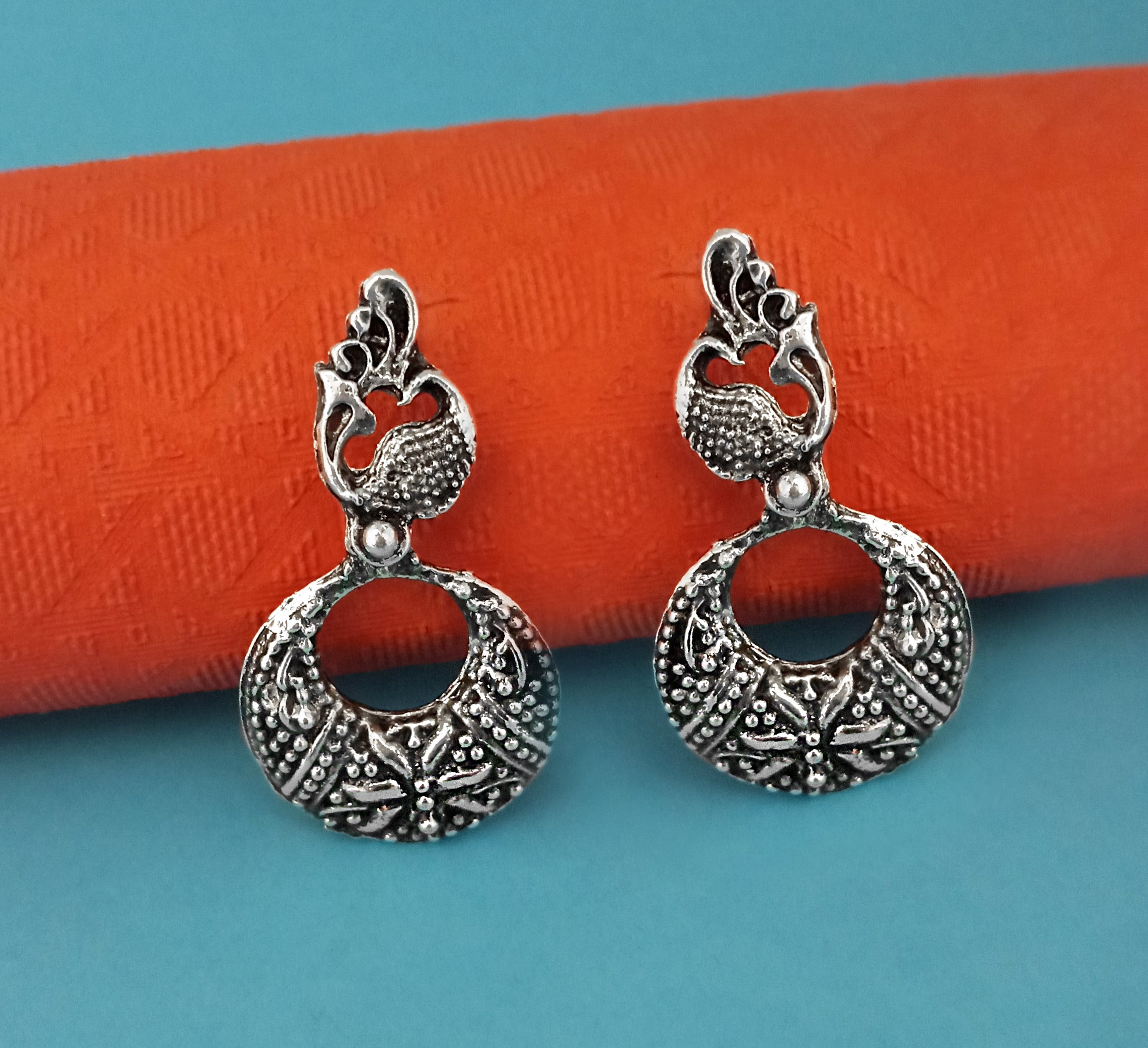 JewelMaze Oxidised Plated Stylish Earrings