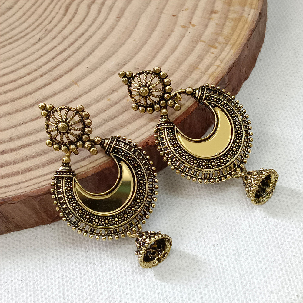 Jewelmaze Gold Plated Jhumki Earrings