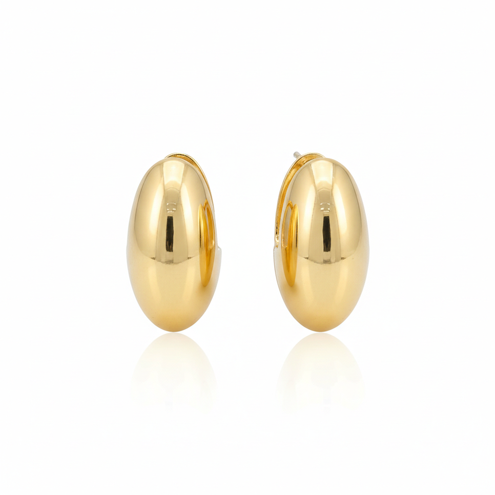 JewelMaze Oval Shape Anti Tarnish Earrings
