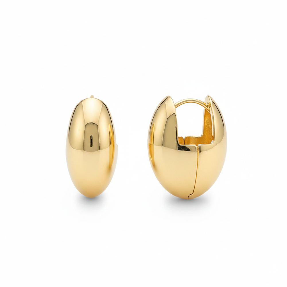 JewelMaze Oval Shape Anti Tarnish Earrings