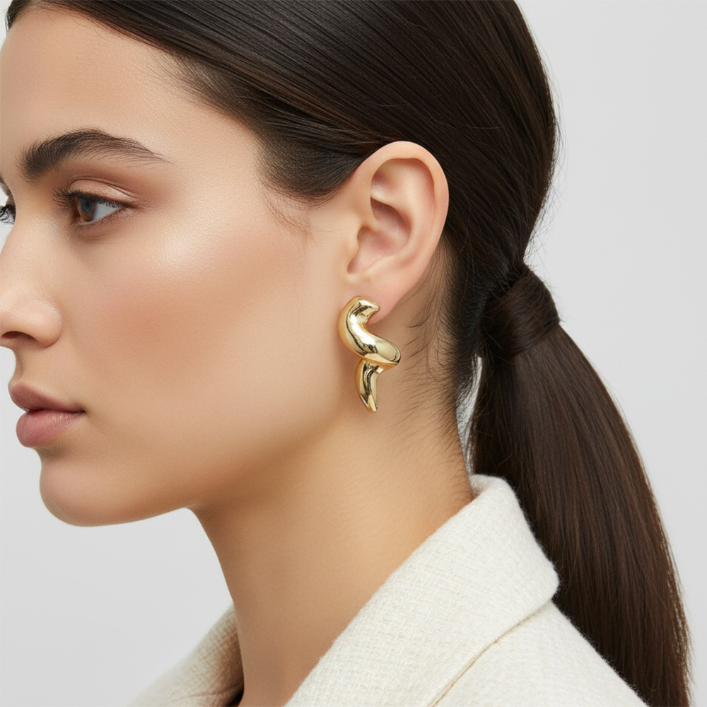 JewelMaze Snake Style Anti Tarnish Earrings