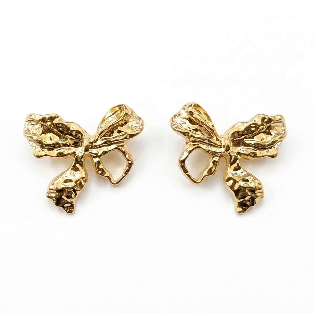 JewelMaze Anti Tarnish Cute Bow Knot Earrings for Women