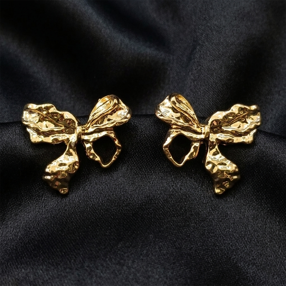 JewelMaze Anti Tarnish Cute Bow Knot Earrings for Women