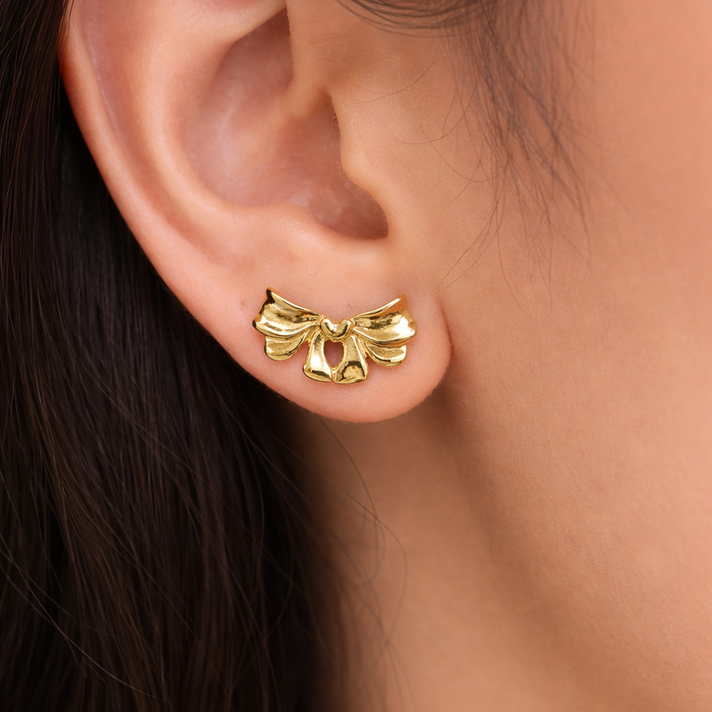 JewelMaze Anti Tarnish Bow Knot Earrings for Women