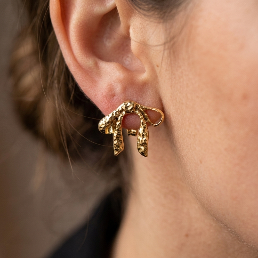 JewelMaze Elegant Anti Tarnish Bow Design Earrings for Women