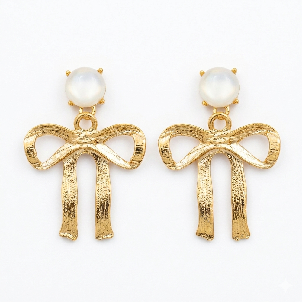 JewelMaze Chic Bow Anti Tarnish Lightweight Trendy Fashion Jewellery