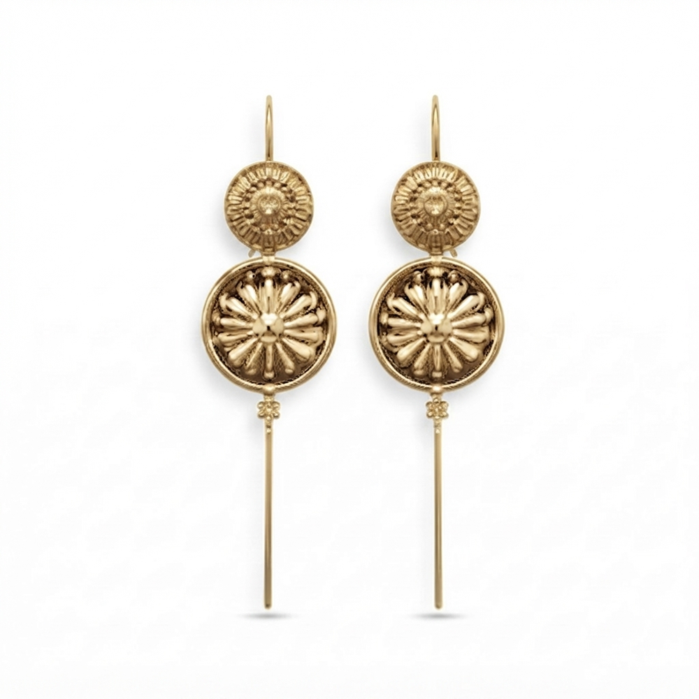 JewelMaze Gold Plated Round Ear cuff