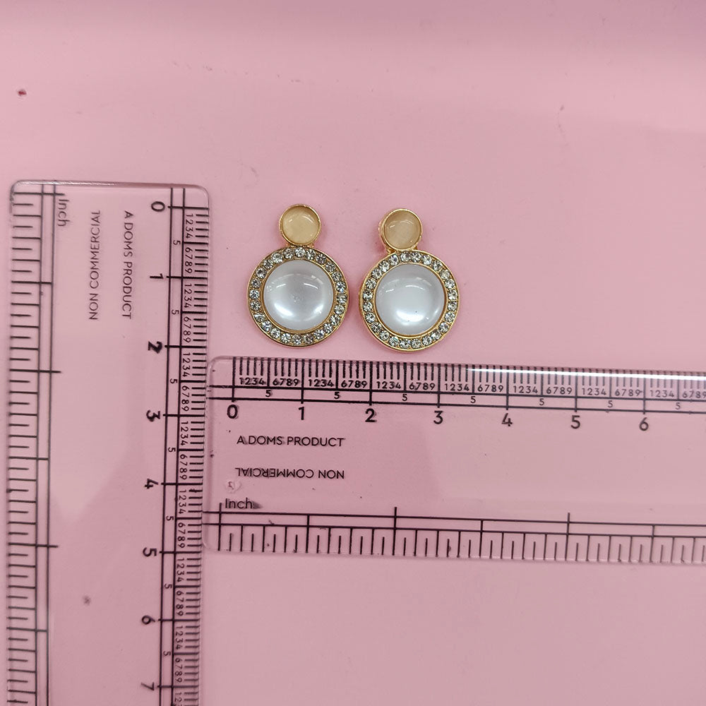 JewelMaze Exclusive Gold Plated Crystal Stone Elegant Earrings