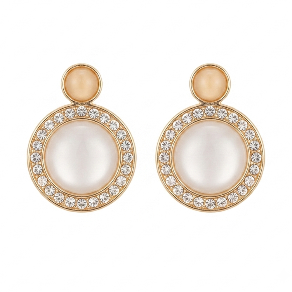 JewelMaze Exclusive Gold Plated Crystal Stone Elegant Earrings