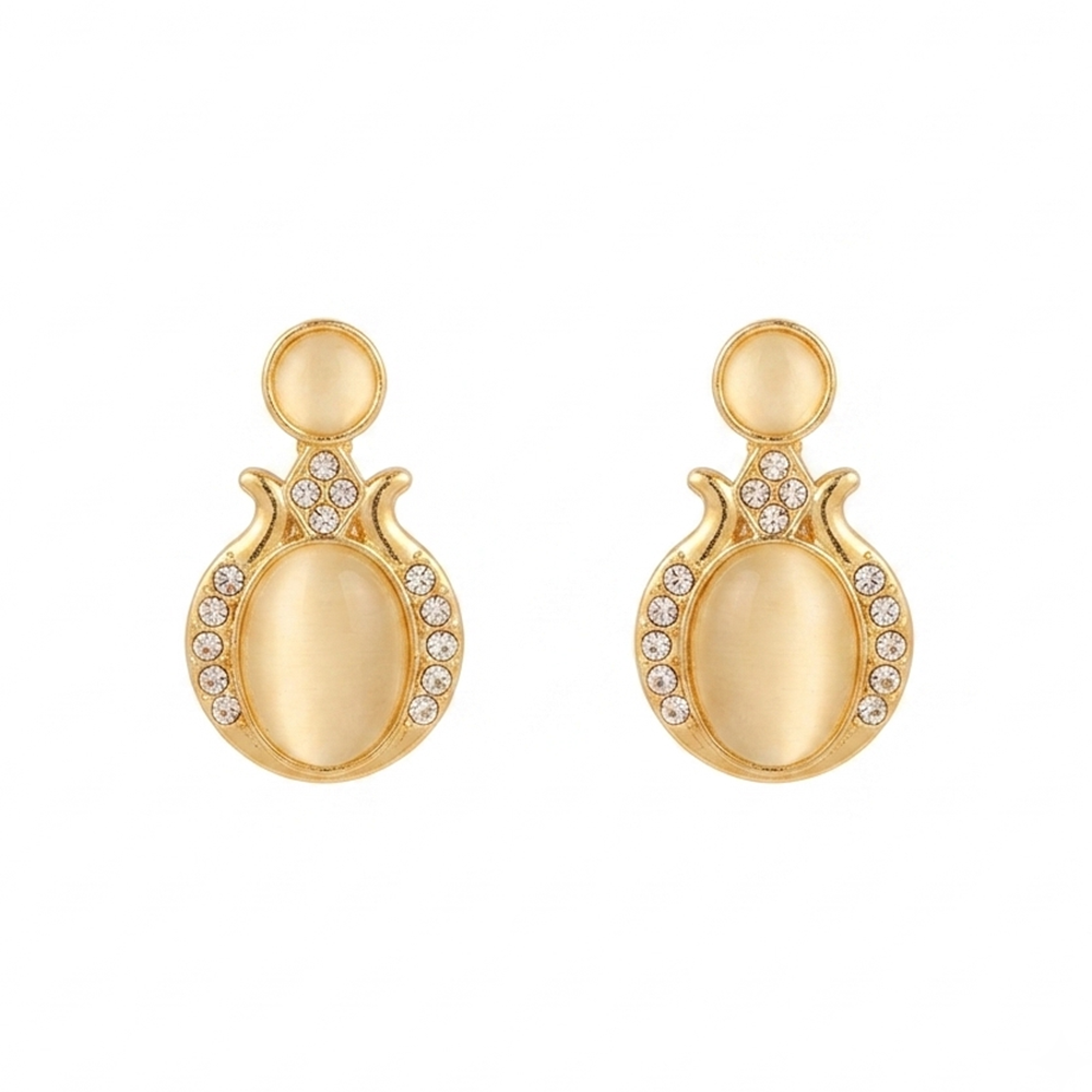 JewelMaze Exclusive Gold Plated Crystal Stone Elegant Earrings