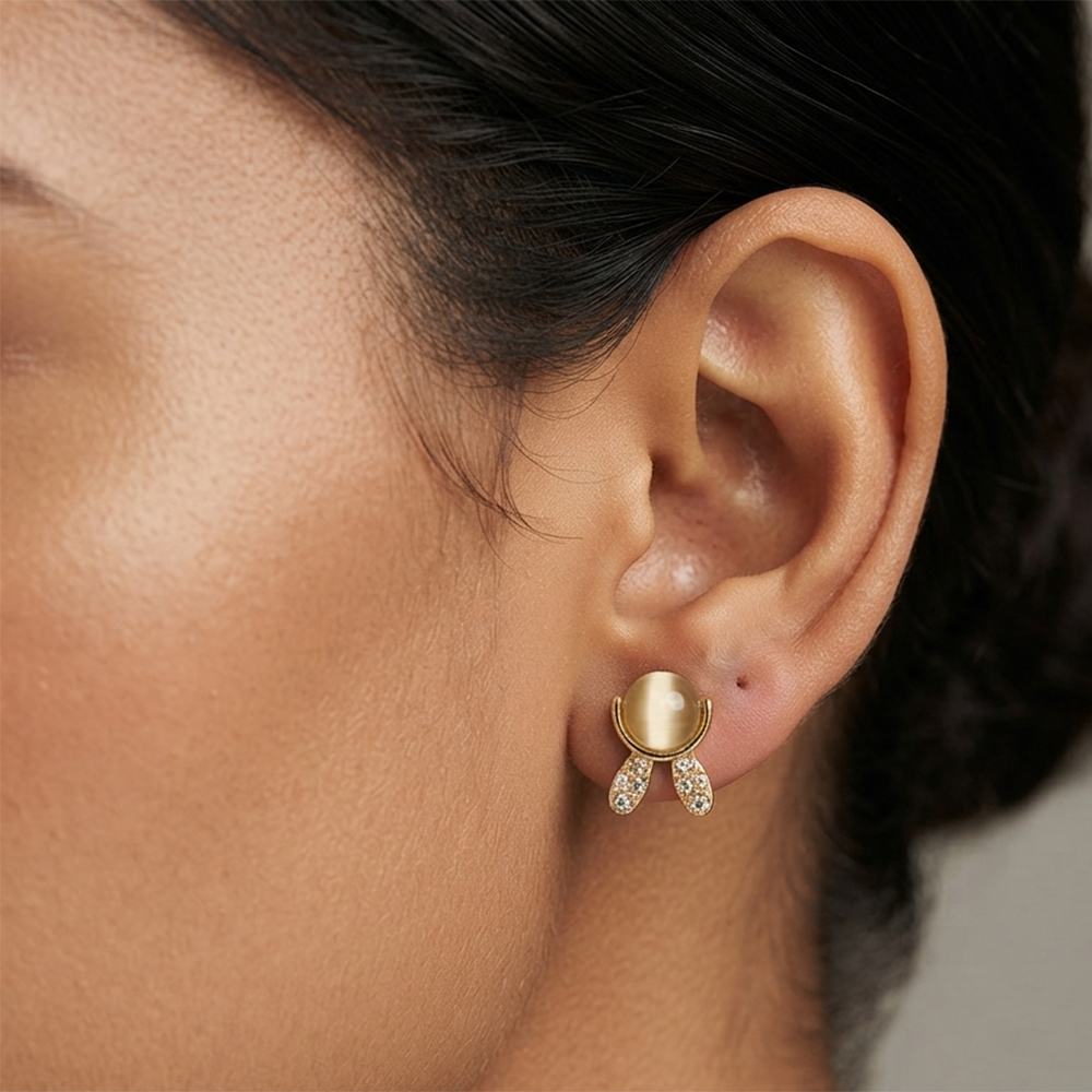 JewelMaze Exclusive Gold Plated Crystal Stone Elegant Earrings