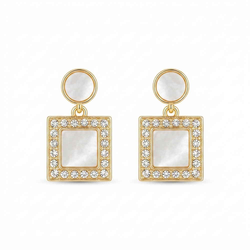 JewelMaze Exclusive Gold Plated Crystal Stone Elegant Earrings