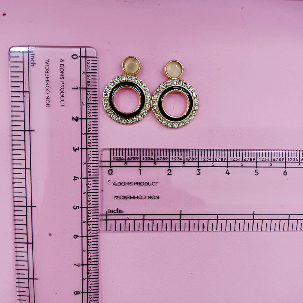 JewelMaze Exclusive Gold Plated Crystal Stone Elegant Earrings