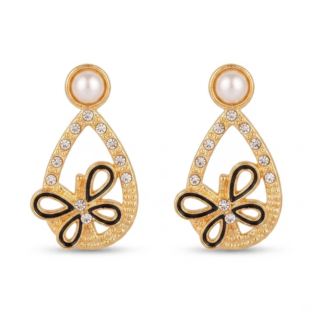JewelMaze Exclusive Gold Plated Crystal Stone Elegant Earrings
