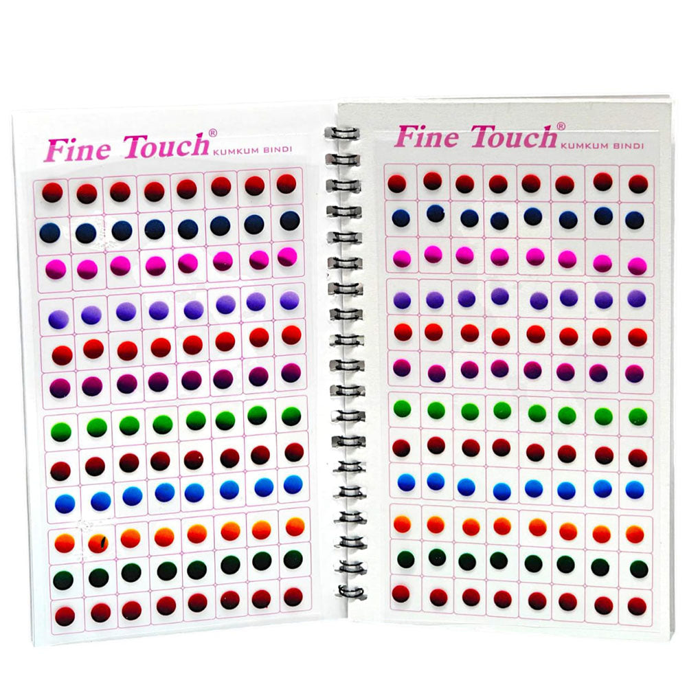JewelMaze Bindi Book – Multicolor Plain Kumkum for Women & Girls