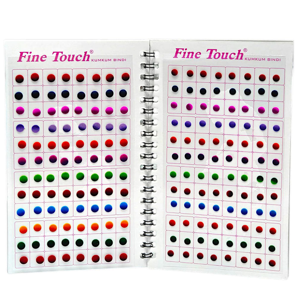 JewelMaze Bindi Book – Multicolor Plain Kumkum for Women & Girls