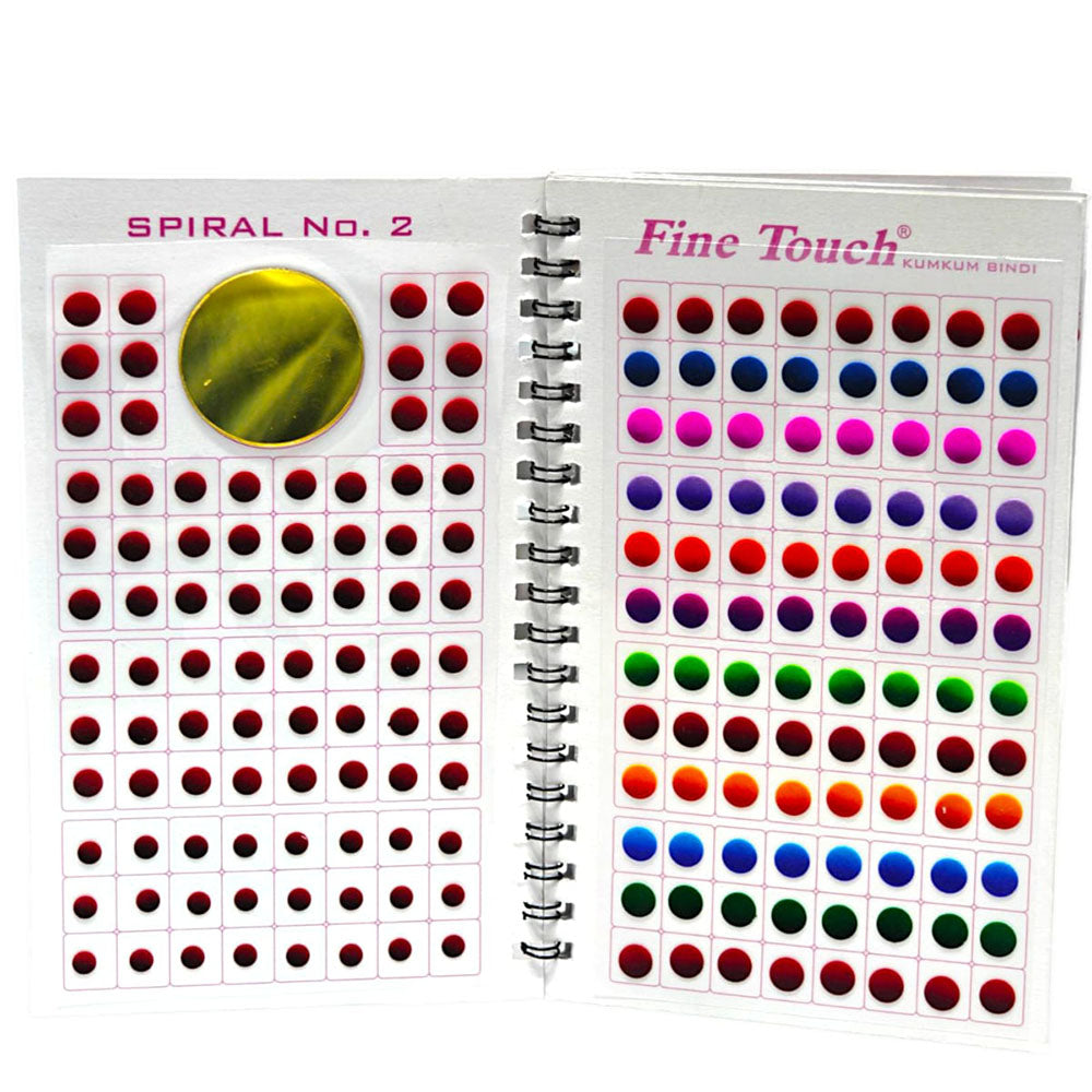 JewelMaze Bindi Book – Multicolor Plain Kumkum for Women & Girls