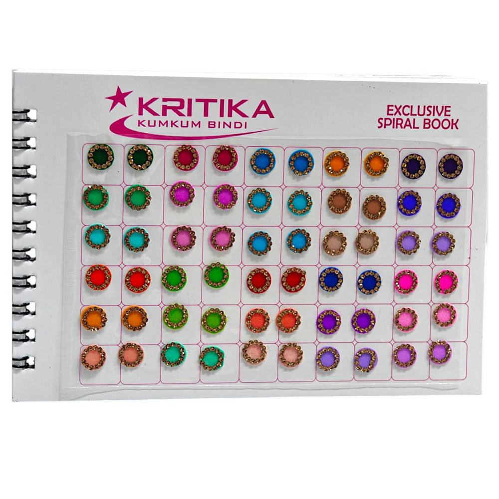JewelMaze Multicolour Stone Bindis – Reusable Forehead Stickers for Women