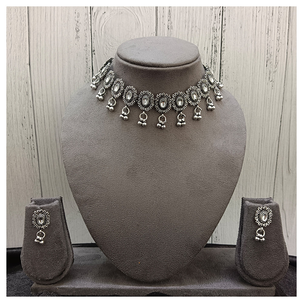 JewelMaze Set Of 5 Oxidized Necklace Combo - 1005192