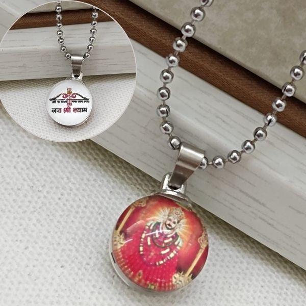 JewelMaze Jai Shree Shyam Baba Chain Pendant