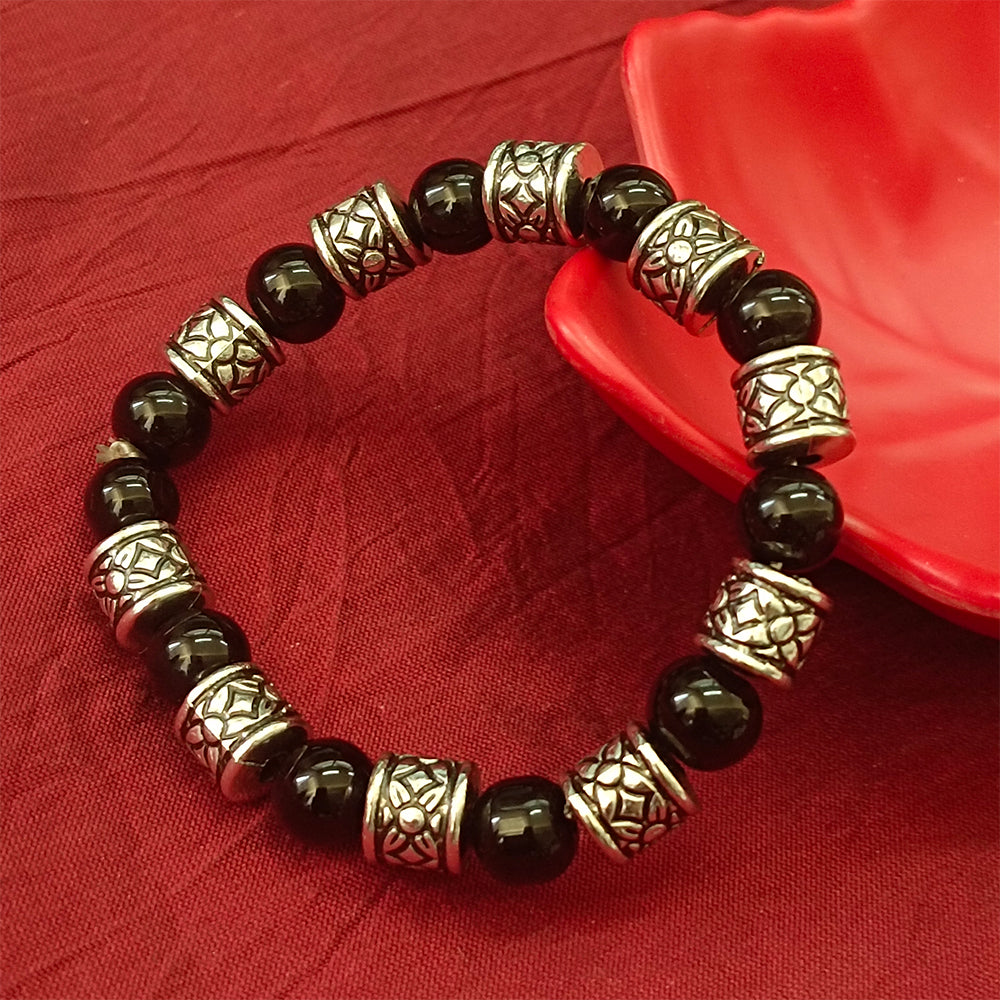 JewelMaze Black Beads Bracelet