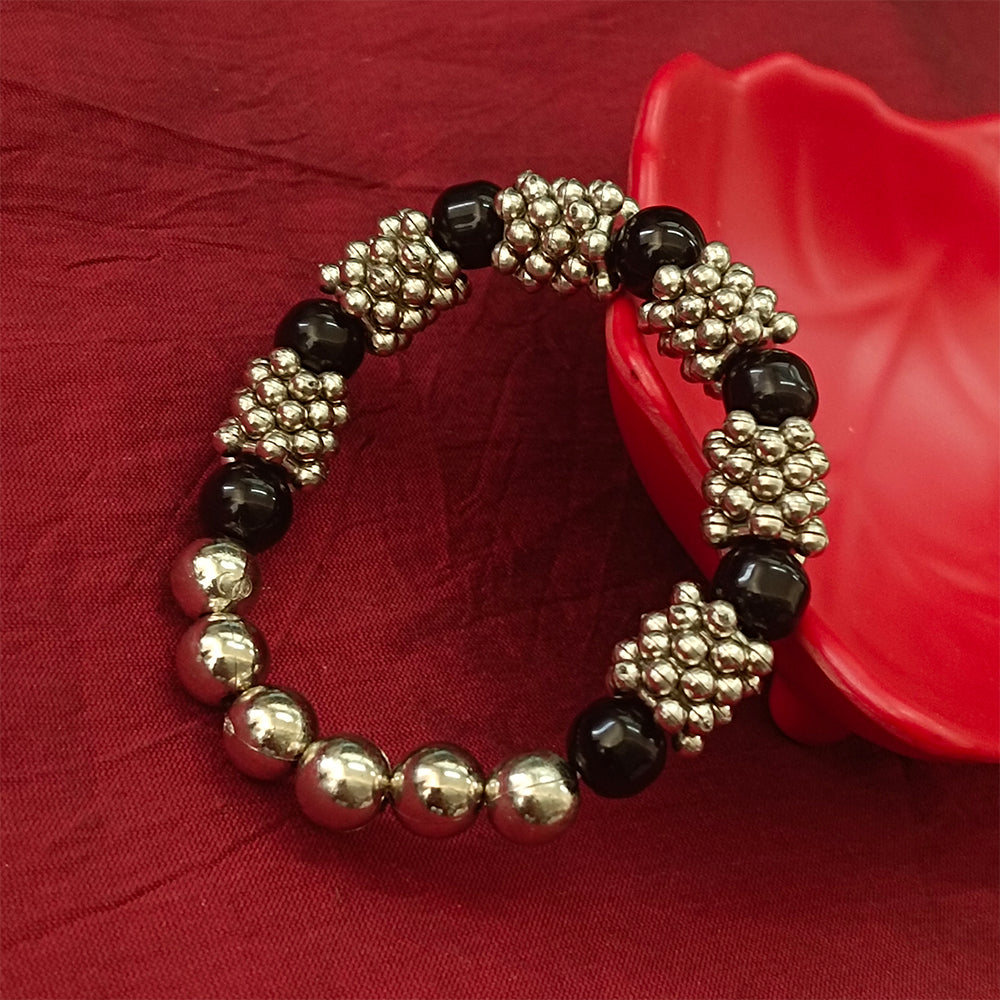 JewelMaze Black Beads Bracelet
