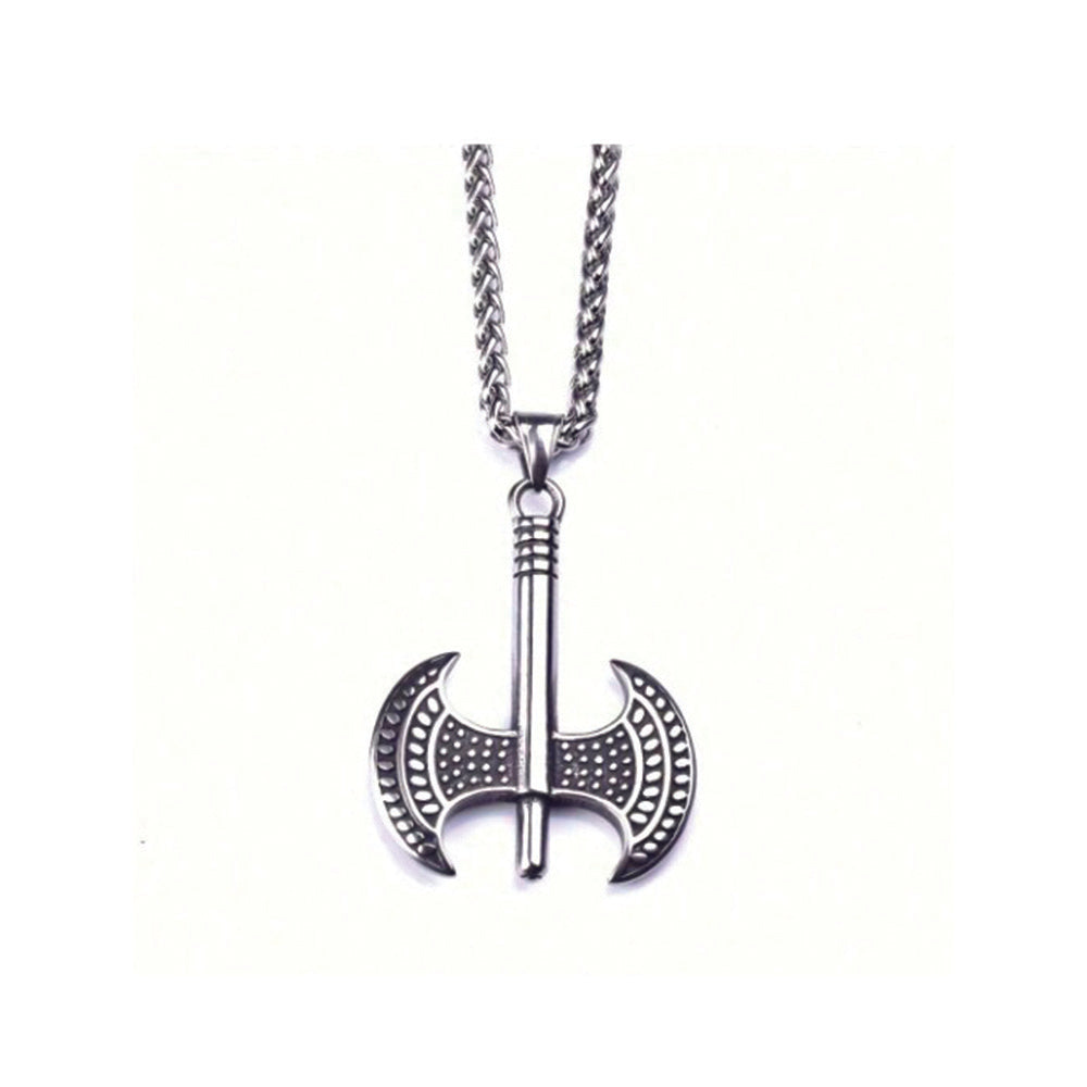 JewelMaze Stylish Battle Axe Pendant Chain for Men