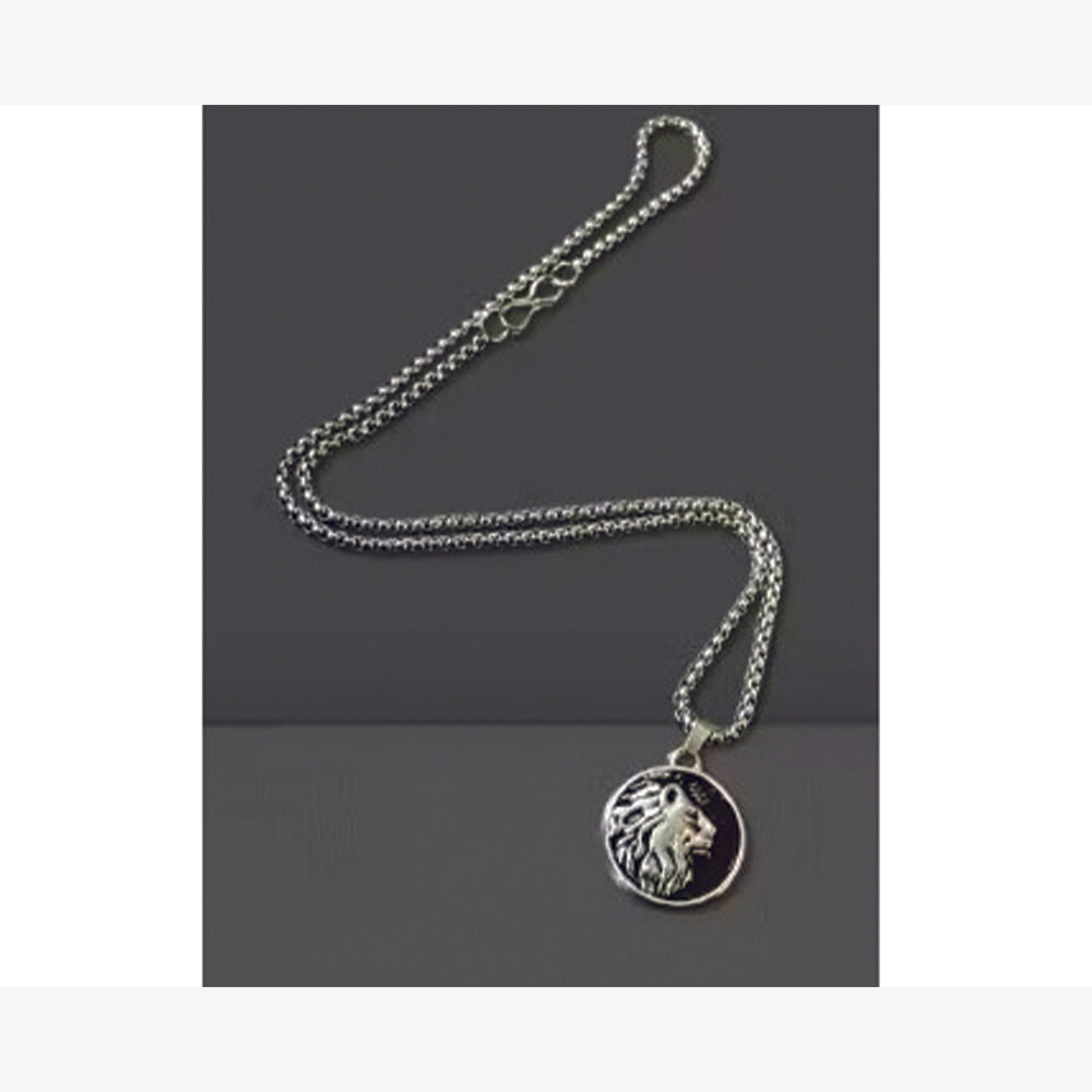 JewelMaze Silver Tiger Shape Chain Necklace