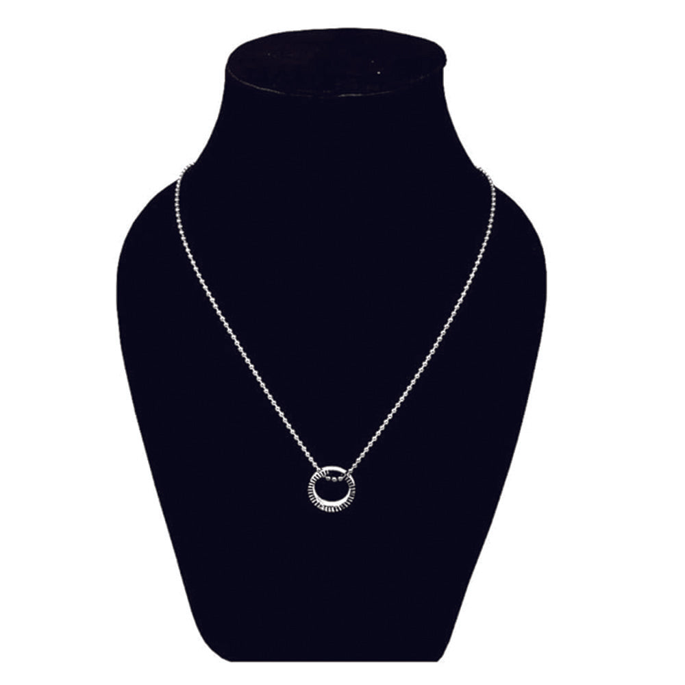 JewelMaze Round Shape Circle Ring Chain Pendant