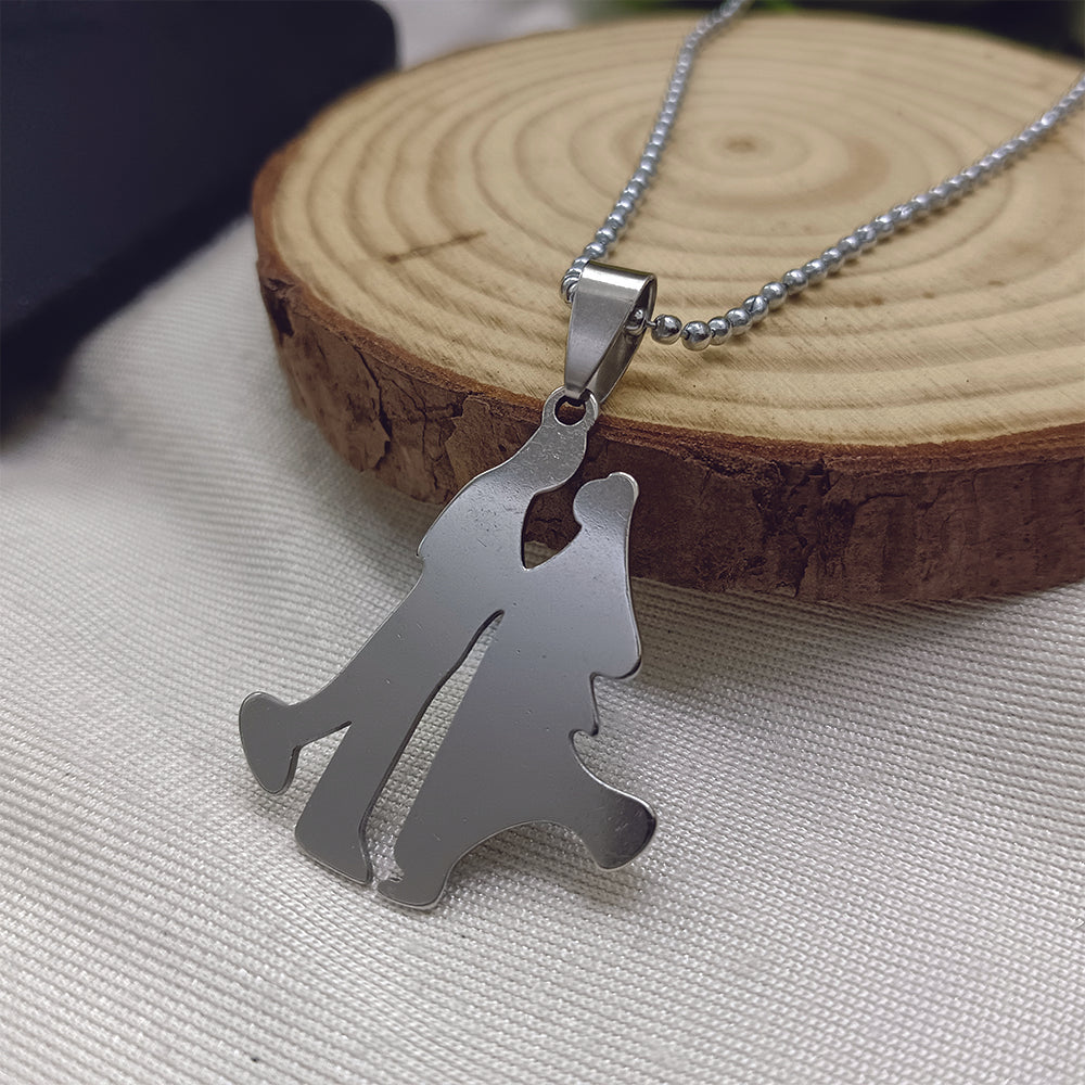 JewelMaze Couple Love Chain Pendant For Men