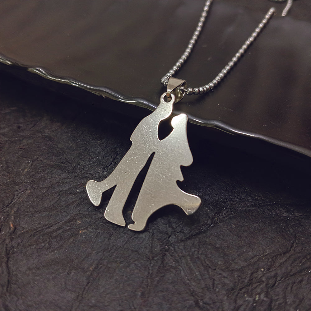 JewelMaze Couple Love Chain Pendant For Men