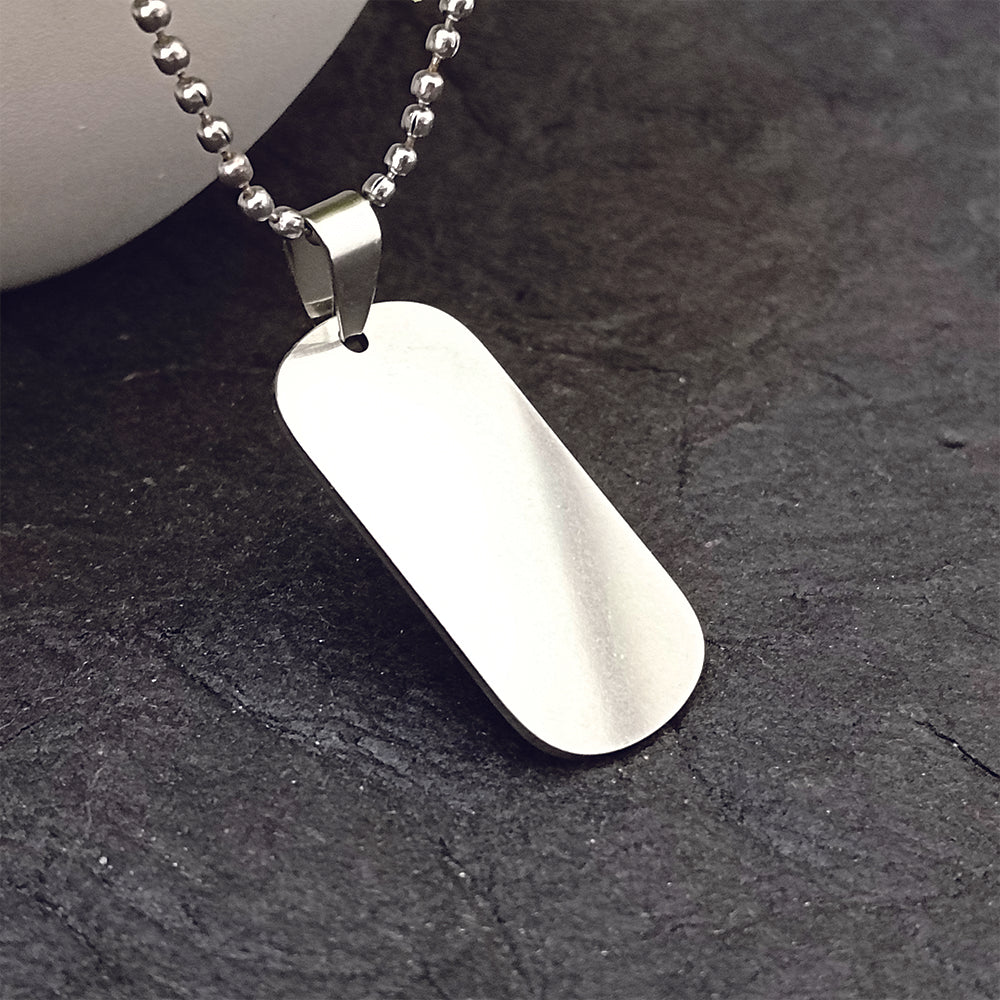 JewelMaze Rectangle Steel Chain Pendant For Men