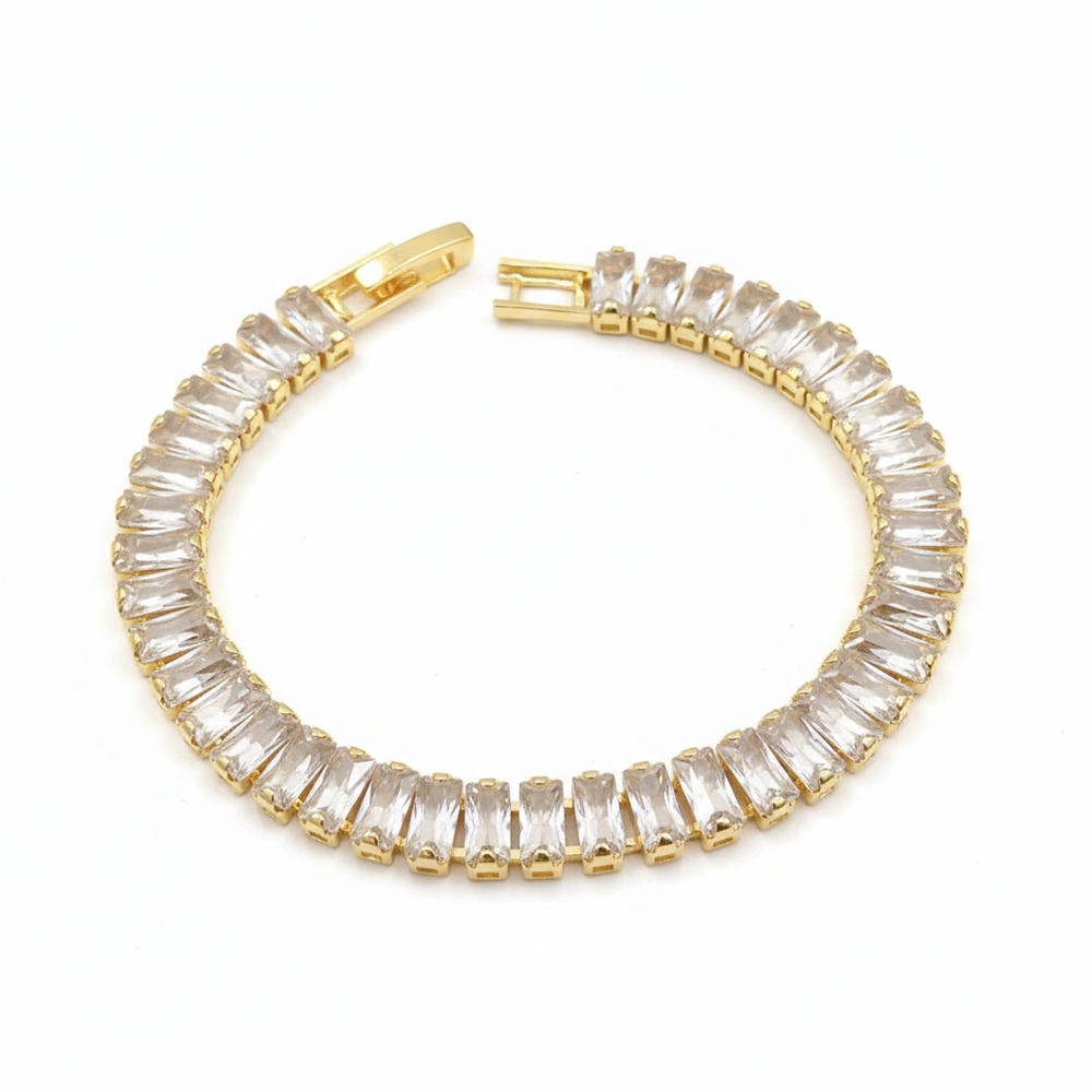JewelMaze Gold Plated American Diamond Bracelet