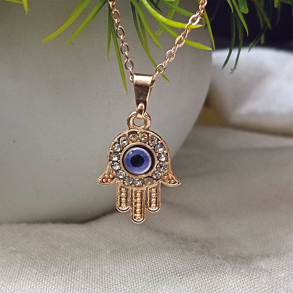 JewelMaze Hand Evil Eye Chain Pendant