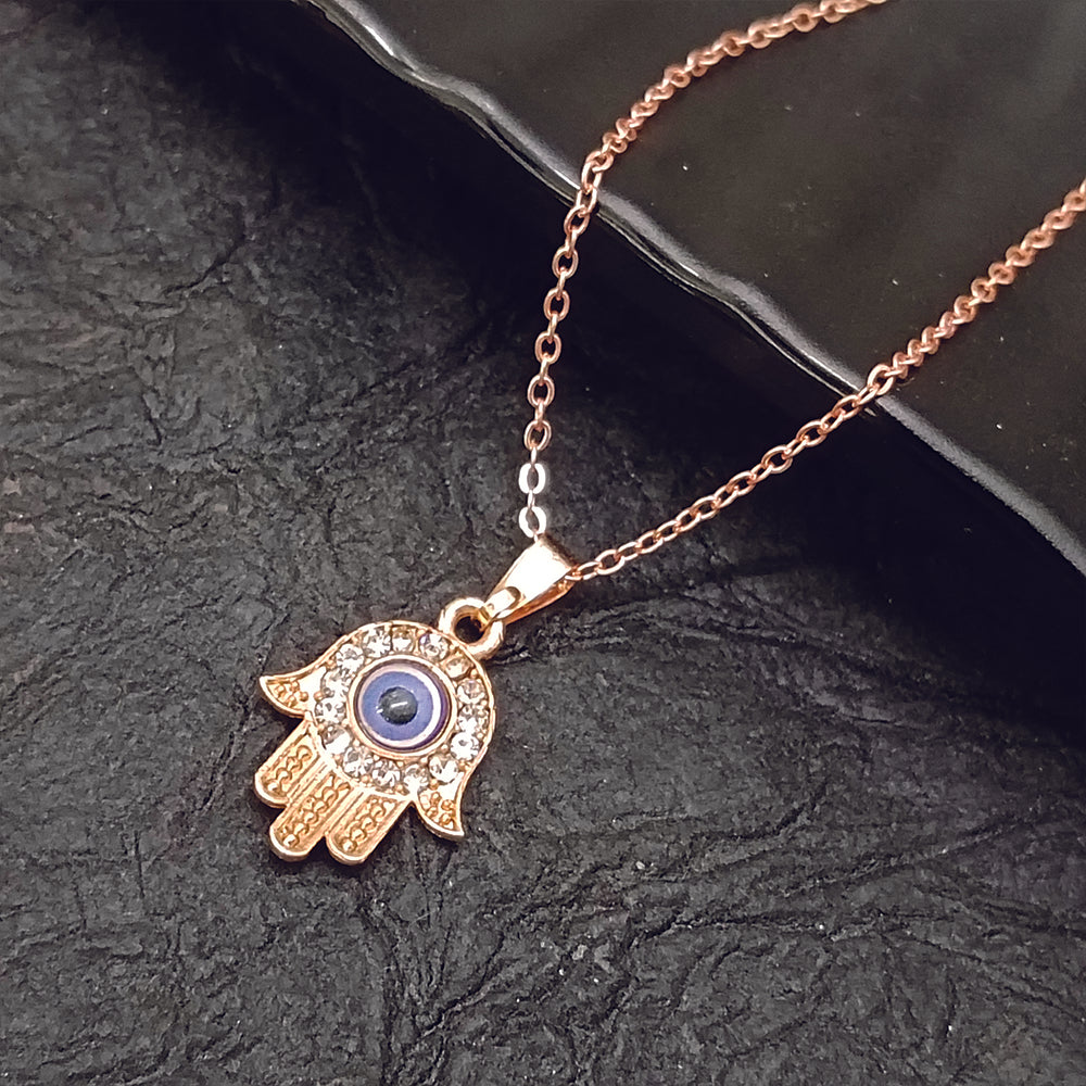JewelMaze Hand Evil Eye Chain Pendant