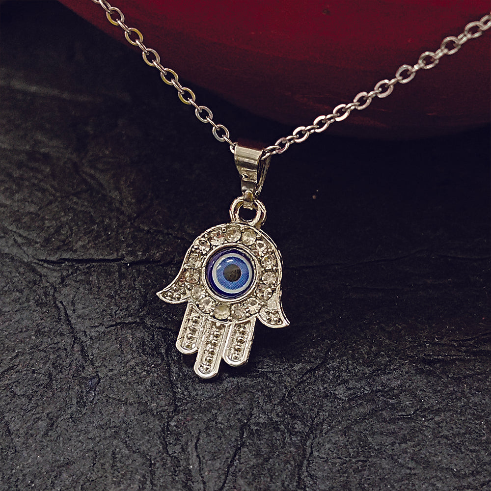 JewelMaze Hand Evil Eye Chain Pendant - 1405022