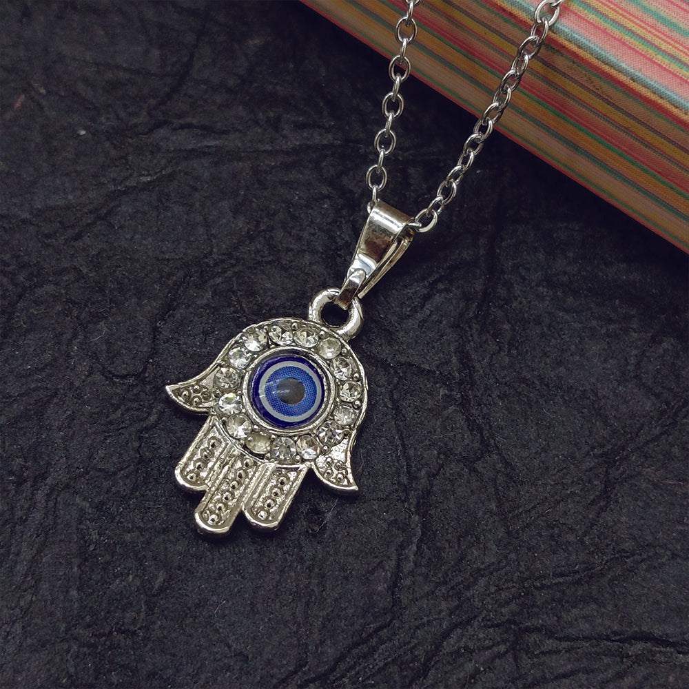 JewelMaze Hand Evil Eye Chain Pendant - 1405022